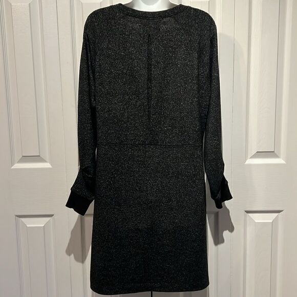 Cabi Black/Grey Long Sleeve Shift Dress Size S (Fits Oversized,See Measurements) - Picture 6 of 11
